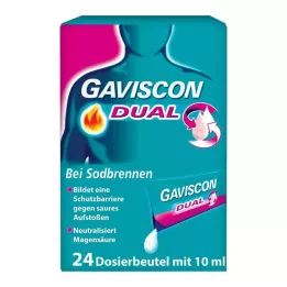GAVISCON Διπλό 500mg/213mg/325mg Suspens.σε φακελάκι, 24X10 ml