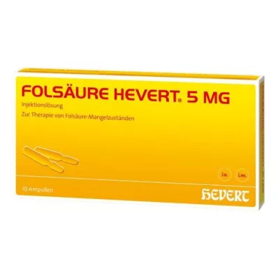 FOLSÄURE HEVERT Αμπούλες των 5 mg, 10 τεμάχια