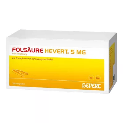 FOLSÄURE HEVERT Αμπούλες των 5 mg, 100 τεμάχια