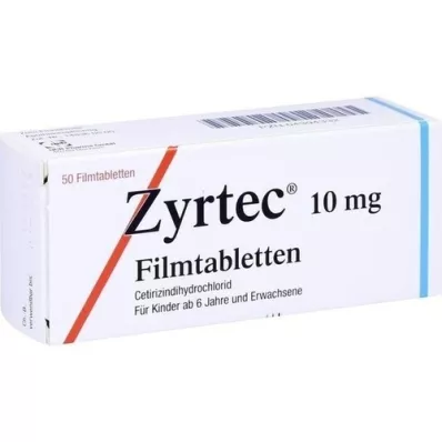 ZYRTEC Επικαλυμμένα με λεπτό υμένιο δισκία, 50 τεμάχια