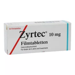 ZYRTEC Επικαλυμμένα με λεπτό υμένιο δισκία, 50 τεμάχια