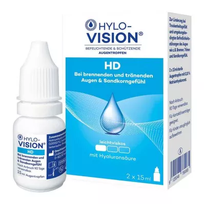 HYLO-VISION HD Οφθαλμικές σταγόνες, 2X15 ml HYLO-VISION HD Οφθαλμικές σταγόνες, 2X15 ml