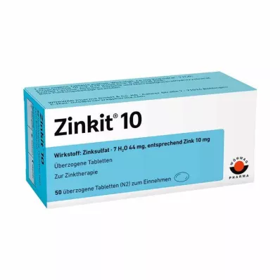 ZINKIT 10 επικαλυμμένα δισκία, 100 τεμάχια