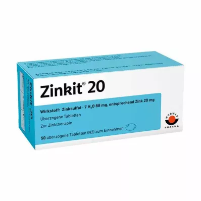 ZINKIT 20 επικαλυμμένα δισκία, 50 τεμάχια ZINKIT 20 επικαλυμμένα δισκία, 50 τεμάχια