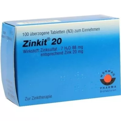 ZINKIT 20 επικαλυμμένα δισκία, 100 τεμάχια