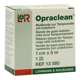 OPRACLEAN Επιθέματα γάζας για ταμπόν με ιωδοφόρμιο 1 cmx5 m, 1 τεμάχιο