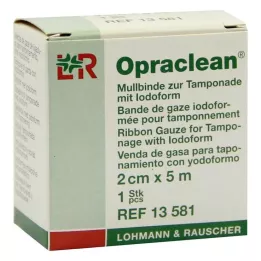 OPRACLEAN Επιθέματα γάζας για ταμπόν με ιωδοφόρμιο 2 cmx5 m, 1 τεμ
