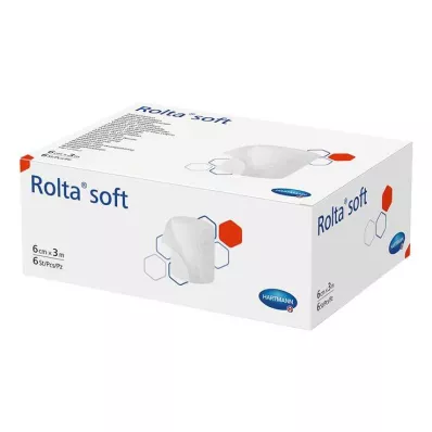 ROLTA μαλακός συνθετικός βαμβακερός επίδεσμος 10 cmx3 m, 6 τεμάχια