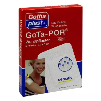 GOTA-POR Επίδεσμοι τραυμάτων 5x7,2 cm αποστειρωμένοι, 5 τεμάχια GOTA-POR Επίδεσμοι τραυμάτων 5x7,2 cm αποστειρωμένοι, 5 τεμάχια