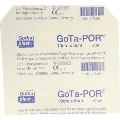 GOTA-POR Επίδεσμος τραύματος αποστειρωμένος 60x100 mm, 1 τεμάχιο GOTA-POR Επίδεσμος τραύματος αποστειρωμένος 60x100 mm, 1 τεμάχιο