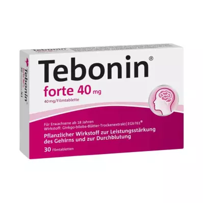 TEBONIN forte 40 mg επικαλυμμένα με λεπτό υμένιο δισκία, 30 τεμάχια TEBONIN forte 40 mg επικαλυμμένα με λεπτό υμένιο δισκία, 30 τεμάχια