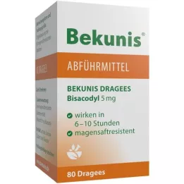 BEKUNIS Dragees Bisacodyl 5 mg δισκία με εντερική επικάλυψη, 80 τεμάχια