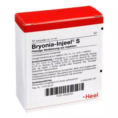BRYONIA INJEEL Αμπούλες S, 10 τεμ BRYONIA INJEEL Αμπούλες S, 10 τεμ