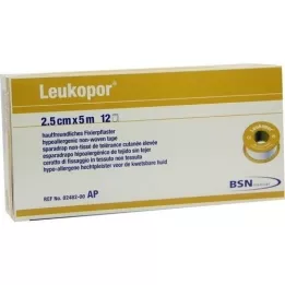 LEUKOPOR 2,5 cmx5 m, 12 τεμ