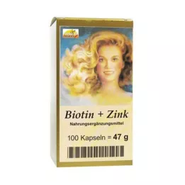 BIOTIN PLUS Κάψουλες ψευδαργύρου για τα μαλλιά, 100 τεμάχια