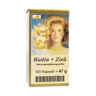 BIOTIN PLUS Κάψουλες ψευδαργύρου για τα μαλλιά, 100 τεμάχια BIOTIN PLUS Κάψουλες ψευδαργύρου για τα μαλλιά, 100 τεμάχια