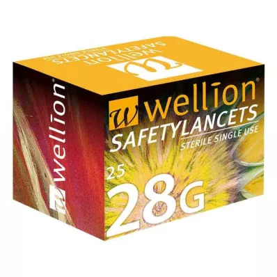 WELLION Safetylancets 28 G ασφαλείας μίας χρήσης, 25 τεμάχια WELLION Safetylancets 28 G ασφαλείας μίας χρήσης, 25 τεμάχια