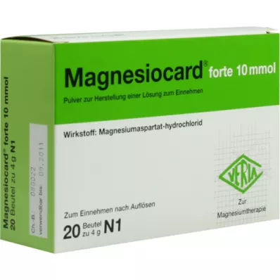 MAGNESIOCARD forte 10 mmol Plv.z.Her.e.Lsg.z.Einn., 20 τεμάχια