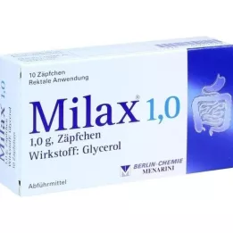 MILAX 1.0 υπόθετα, 10 τεμάχια