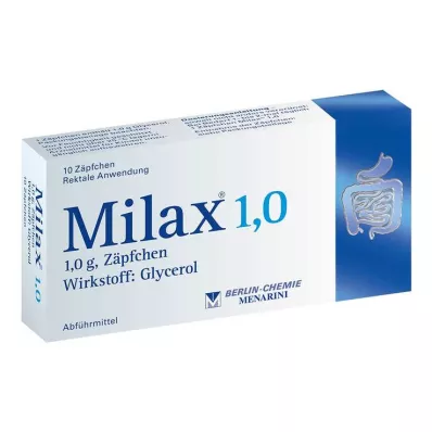 MILAX 1.0 υπόθετα, 10 τεμάχια MILAX 1.0 υπόθετα, 10 τεμάχια