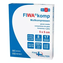MULLKOMPRESSEN 5x5 cm αποστειρωμένο 8πτυχο, 5X2 τεμ