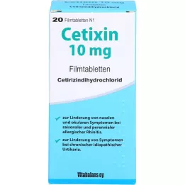 CETIXIN Επικαλυμμένα με λεπτό υμένιο δισκία των 10 mg, 20 τεμάχια