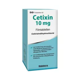 CETIXIN 10 mg επικαλυμμένα με λεπτό υμένιο δισκία, 50 τεμάχια