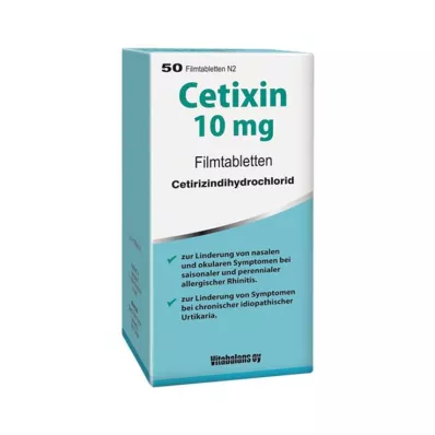 CETIXIN 10 mg επικαλυμμένα με λεπτό υμένιο δισκία, 50 τεμάχια CETIXIN 10 mg επικαλυμμένα με λεπτό υμένιο δισκία, 50 τεμάχια