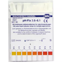 PH-FIX Ενδεικτικές ράβδοι pH 3,6-6,1, 100 τεμάχια
