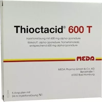 THIOCTACID Ενέσιμο διάλυμα 600 T, 5X24 ml
