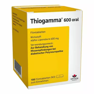 THIOGAMMA 600 επικαλυμμένα με λεπτό υμένιο δισκία από το στόμα, 100 τεμάχια THIOGAMMA 600 επικαλυμμένα με λεπτό υμένιο δισκία από το στόμα, 100 τεμάχια