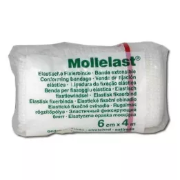 MOLLELAST Επίδεσμοι 6 cmx4 m λευκοί, 1 τεμάχιο