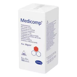 MEDICOMP Μη υφασμένα σύνθετα μη αποστειρωμένα 5x5 cm 4-ply, 100 τεμάχια