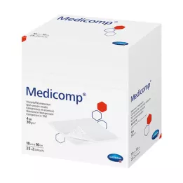 MEDICOMP Μη υφασμένα μη αποστειρωμένα 10x10 cm 4 στρώσεων, 100 τεμάχια