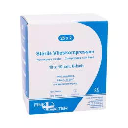 VLIESKOMPRESSEN 10x10 cm αποστειρωμένο 6πλό, 25X2 τεμάχια