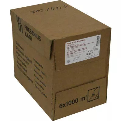 Nacl 0,9% πλαστικό βιδωτό μπουκάλι, 6Χ1000 ml