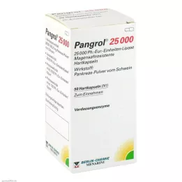 PANGROL 25.000 Σκληρές κάψουλες με εντερική επικάλυψη, 50 τεμάχια