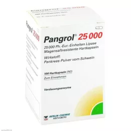 PANGROL 25.000 Σκληρές κάψουλες με εντερική επικάλυψη, 100 τεμάχια