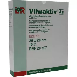 VLIWAKTIV AG Απορροφητικό μαξιλάρι ενεργού άνθρακα με ασήμι 20x20 cm, 10 τεμάχια
