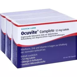 OCUVITE Πλήρεις κάψουλες λουτεΐνης 12 mg, 180 κάψουλες