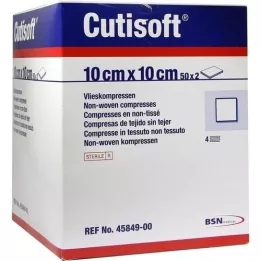 CUTISOFT Μη υφασμένα επιθέματα 10x10 cm αποστειρωμένα, 50X2 τεμάχια