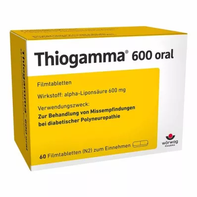 THIOGAMMA 600 επικαλυμμένα με λεπτό υμένιο δισκία από το στόμα, 60 τεμάχια