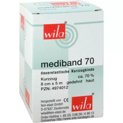 MEDIBAND 70 Βραχύς επίδεσμος 8 cmx5 m δερματόχρωμος, 1 τεμάχιο