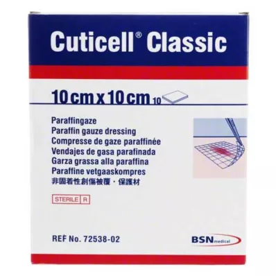 CUTICELL Κλασική γάζα για τραύματα 10x10 cm, 10 τεμάχια