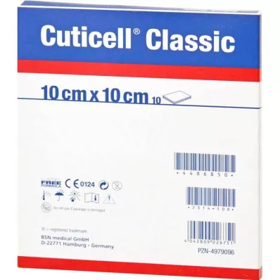 CUTICELL Κλασική γάζα για τραύματα 10x10 cm, 100 τεμάχια