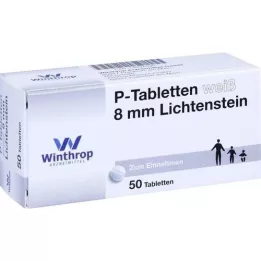 P TABLETTEN λευκό 8 mm, 50 τεμάχια