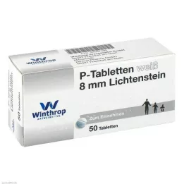 P TABLETTEN λευκό 8 mm, 50 τεμάχια