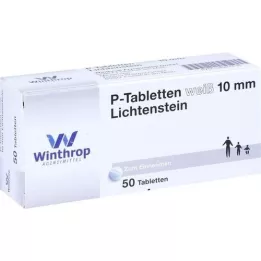 P TABLETTEN λευκό 10 mm, 50 τεμάχια