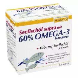 SEEFISCHÖL Supra με 60% ωμέγα-3 λιπαρά οξέα σε μαλακές κάψουλες, 100 τεμάχια