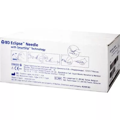 BD ECLIPSE Σωλήνας έγχυσης ασφαλείας 30 G 1/2, 100 τεμ